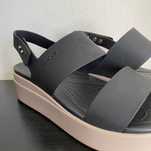 Black Croc Platforms